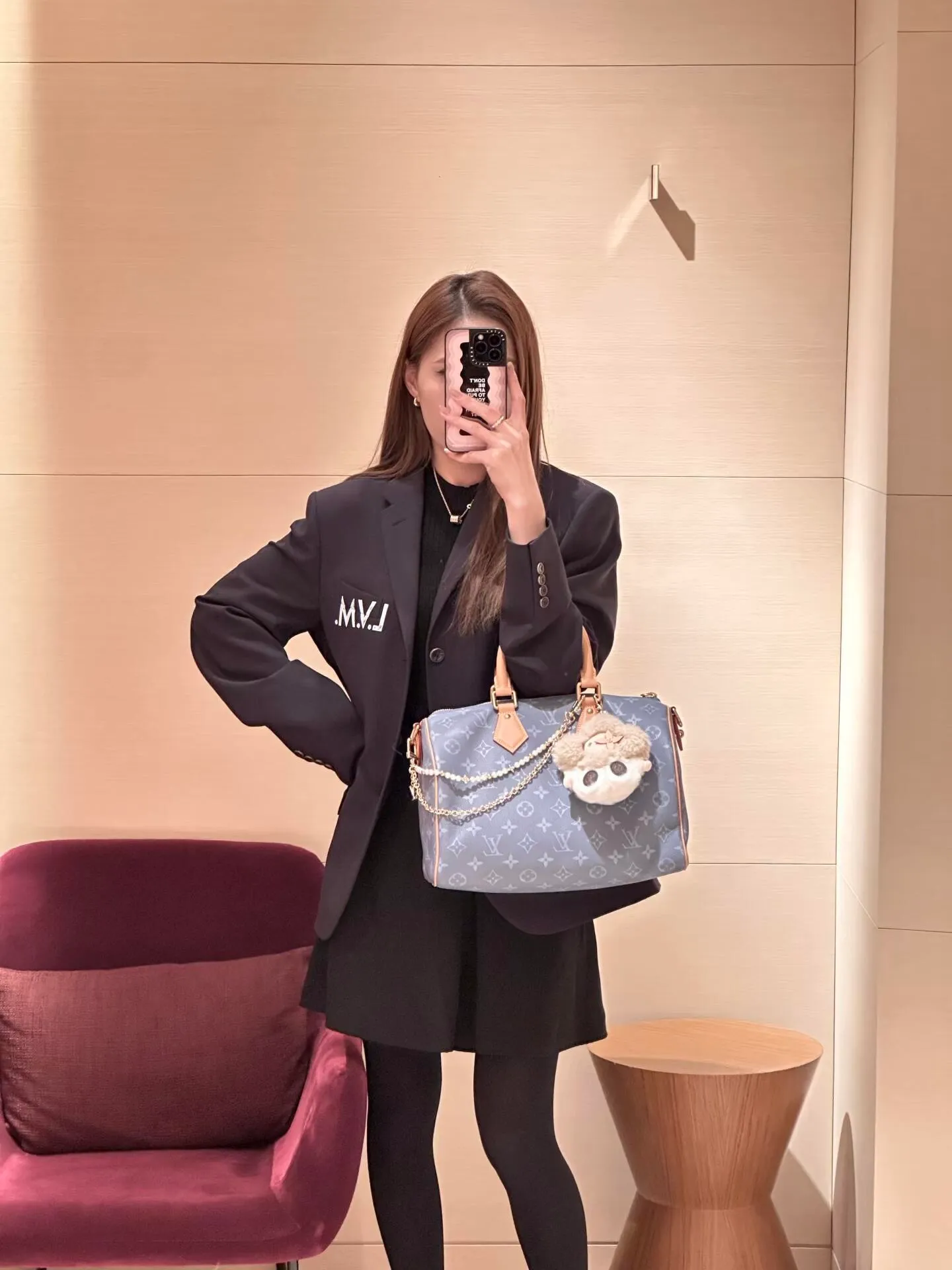 Louis Vuitton Pocket Embroidered Single Breasted Suit Jacket